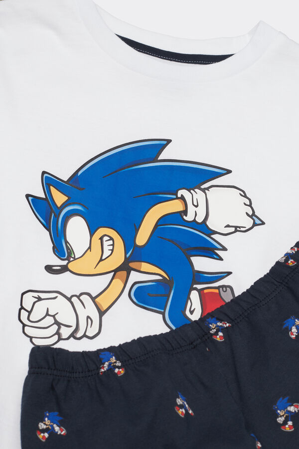 Pigiama Corto Bambino in Cotone Stampa Sonic