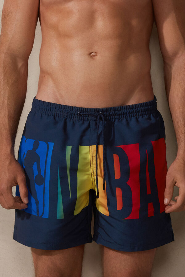 NBA-Print Swim Shorts