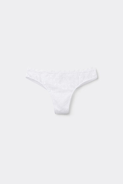 Tanga en dentelle et microfibre