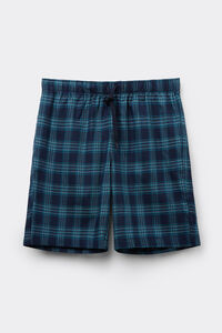 Checked Plain-Weave Shorts