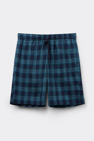 Checked Plain-Weave Shorts