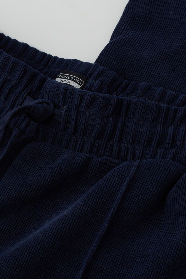 Pantalon long en chenille côtelée