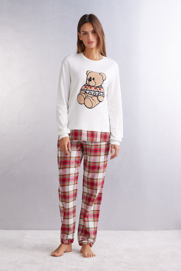 Dugačka pidžama s motivom plišanog medvjedića
