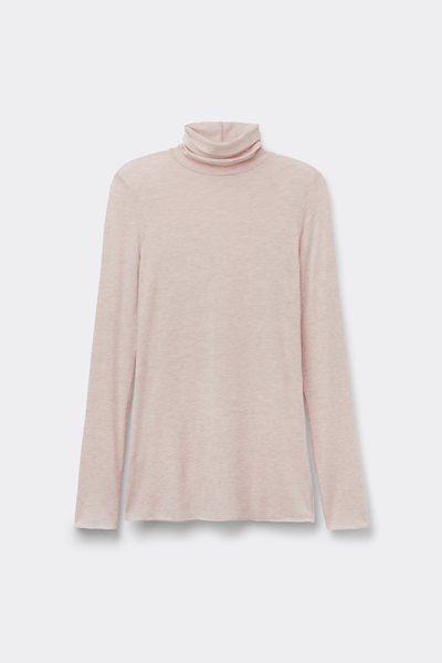 Maglia in Modal Ultralight con Cashmere Collo Alto