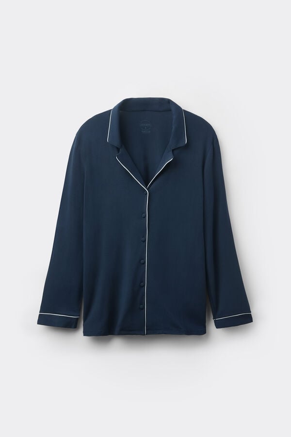 Chaqueta de micromodal de manga larga