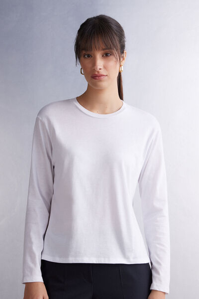 Boxy fit Long-Sleeved Cotton Top