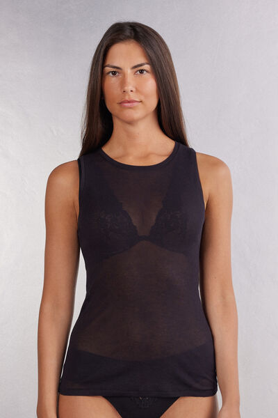Intimissimi Canotta Vogatore in Invisible Supima® Donna Nero Taglia S