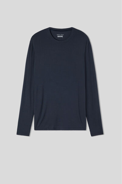Intimissimi Maglia Manica Lunga Soft Silk Uomo Blu Taglia XL