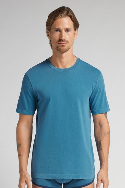 Intimissimi Camiseta de Algodón Washed Collection Hombre Azul Tamaño M