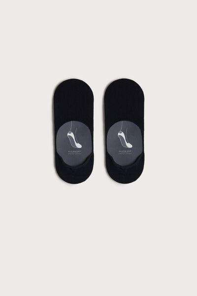 Intimissimi Salvapiede in Cotone con Fascetta Silicone Grip Uomo Blu Taglia 46-47