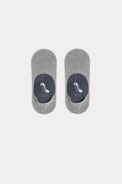 Intimissimi Salvapiede in Cotone con Fascetta Silicone Grip Uomo Grigio Taglia 42-43