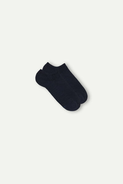 Intimissimi Calcetines tobilleros de algodón Hombre Azul Tamaño 42-43