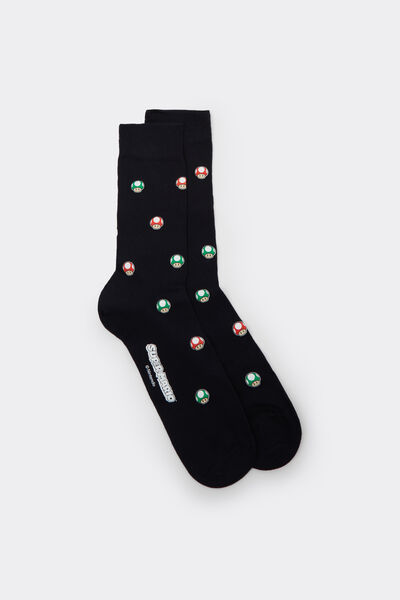Intimissimi Calcetín Corto de Algodón Suave Nintendo Super Mario™ Hombre Azul Tamaño 44-45