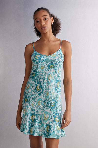 Intimissimi Sottoveste in Raso Emerald Flower Donna  Taglia M