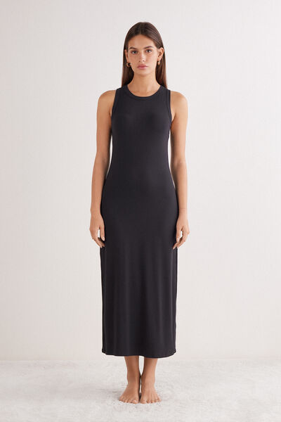 Intimissimi Combinación Larga de Canalé Your Everyday Wear Mujer Negro Tamaño S