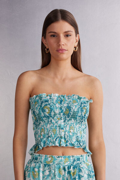 Intimissimi Top in Raso Emerald Flower Donna  Taglia S/M