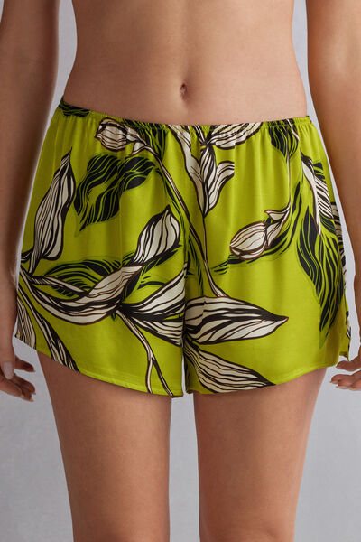 Intimissimi Pantaloncino in Raso di Viscosa Sweet Like Sugar Donna Verde Taglia S