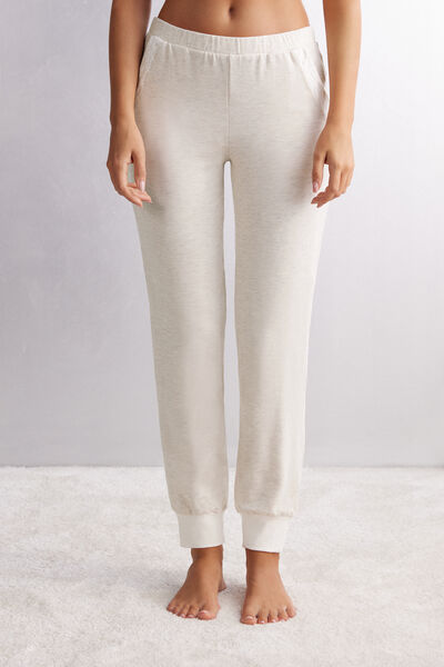 Intimissimi Pantalone Jogger in Modal con Lana Baby It's Cold Outside Donna Naturale Taglia L