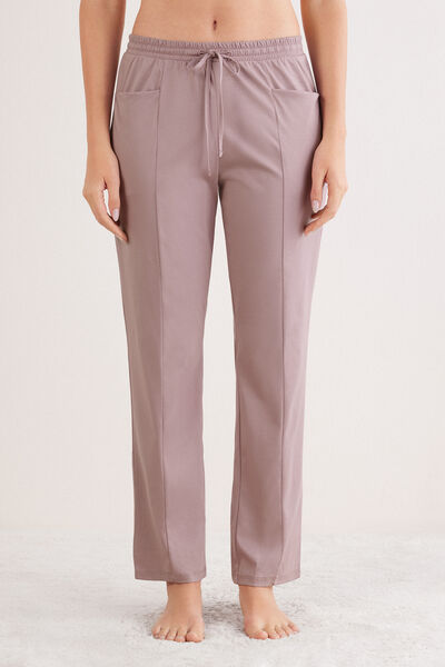Intimissimi Pantalón Largo de Algodón Elevated Cotton Mujer Violeta Tamaño L