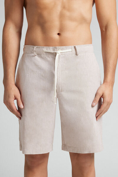 Linen and Cotton Shorts Man Natural Size M - Intimissimi - Modalova