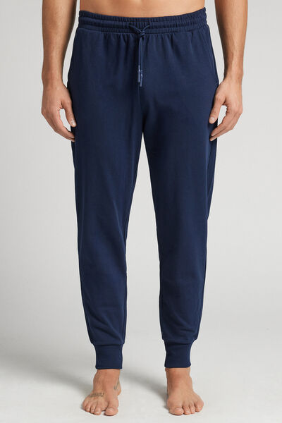 Full Length Cotton Sweatpants Man Blue Size XL - Intimissimi - Modalova