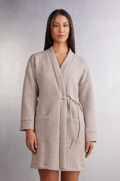 Intimissimi Bata Soft Chevron Mujer Marrón Tamaño S/M