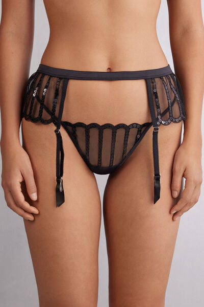 See the Magic Garter Belt Woman Black - Intimissimi - Modalova