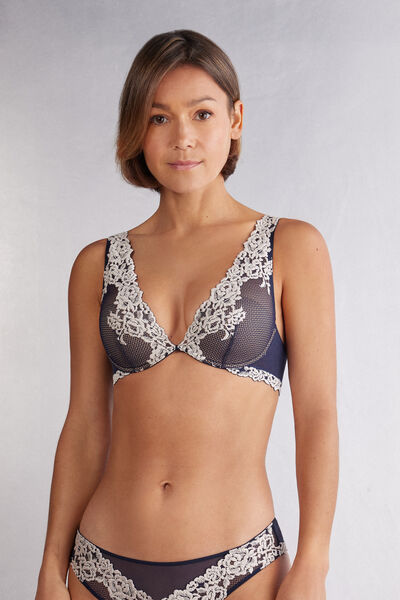 Intimissimi Reggiseno a Balconcino Elena Pretty Flowers Donna Blu Taglia 6C