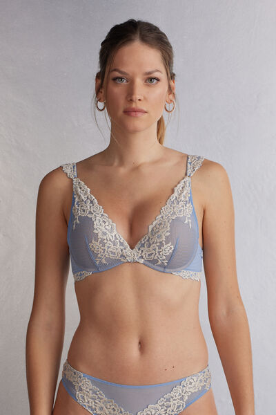 Intimissimi Reggiseno a Balconcino Giorgia Pretty Flowers Donna Azzurro Taglia 2D