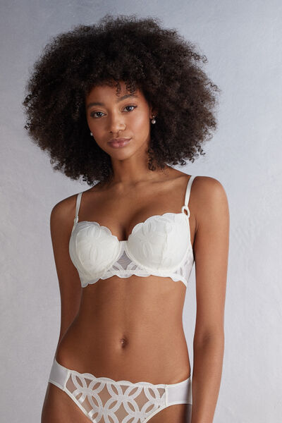 Intimissimi Reggiseno a Balconcino Sofia Crafted Elegance Donna Avorio Taglia 4D