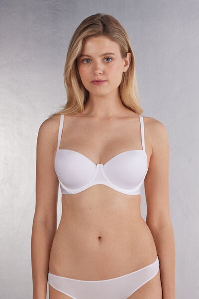 Intimissimi Reggiseno a Balconcino Sofia in Microfibra Ultralight Donna Bianco Taglia 3C