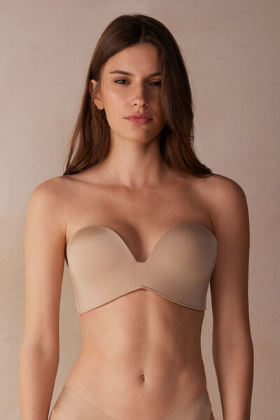 Intimissimi Reggiseno a Fascia Laura in Microfibra Ultralight Donna Naturale Taglia 4B