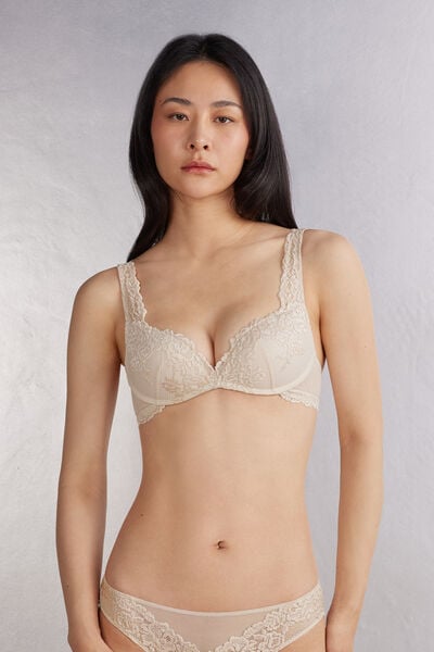 Intimissimi Reggiseno Super Push-up Gioia Pretty Flowers Donna Naturale Taglia 2B