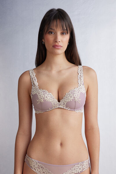 Intimissimi Reggiseno Super Push-up Gioia Pretty Flowers Donna Viola Taglia 4C