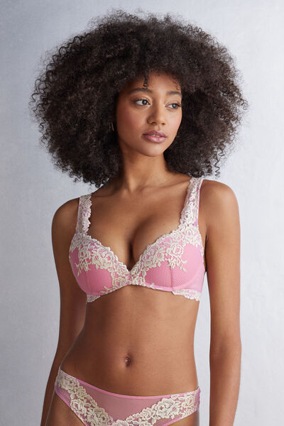 Intimissimi Reggiseno Super Push-up Gioia Pretty Flowers Donna Rosa Taglia 4C
