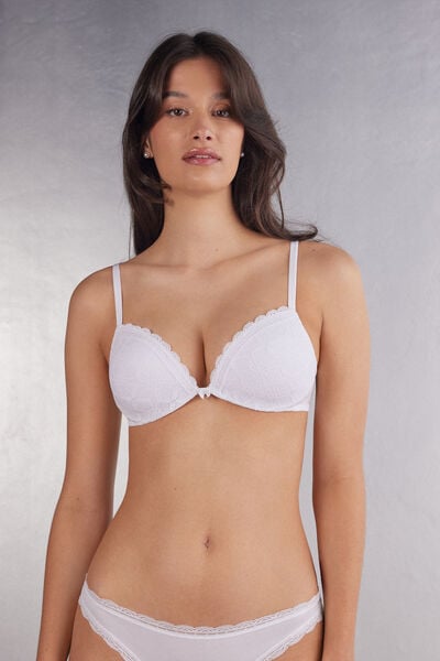 Intimissimi Reggiseno Push-up Silvia in Pizzo Donna Bianco Taglia 3B