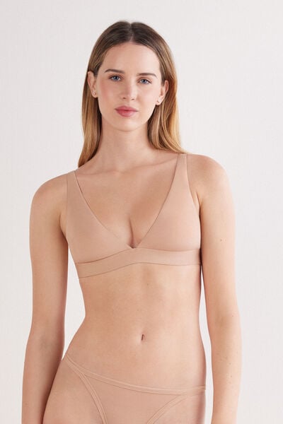 Intimissimi Sujetador Triangular Marica de Algodón Ultralight Cotton Mujer Natural Tamaño 85B