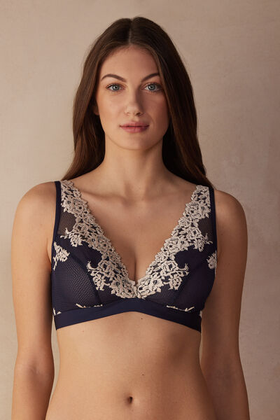 Intimissimi Reggiseno a Triangolo Lara Pretty Flowers Donna Blu Taglia 4C