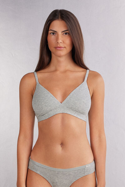 Intimissimi Reggiseno a Triangolo Emma in Cotone Natural Donna Grigio Taglia 4B