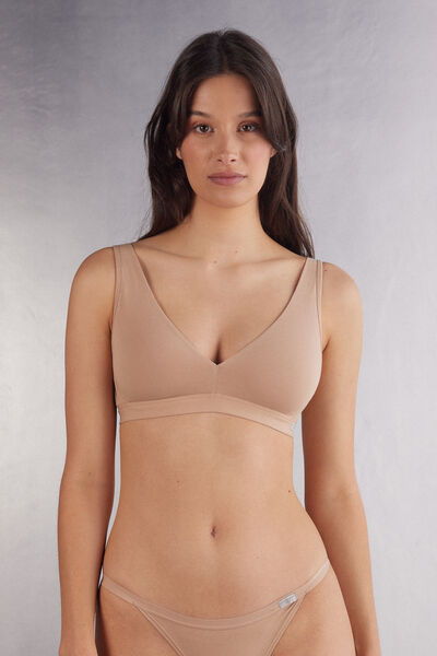 Intimissimi Reggiseno a Triangolo Lara in Cotone Donna Naturale Taglia 2C