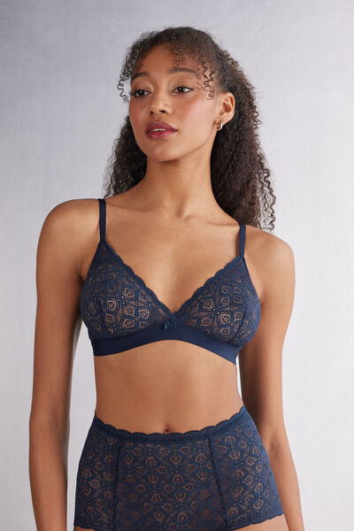 Intimissimi Reggiseno a Triangolo Emma in Pizzo Donna Blu Taglia 2B