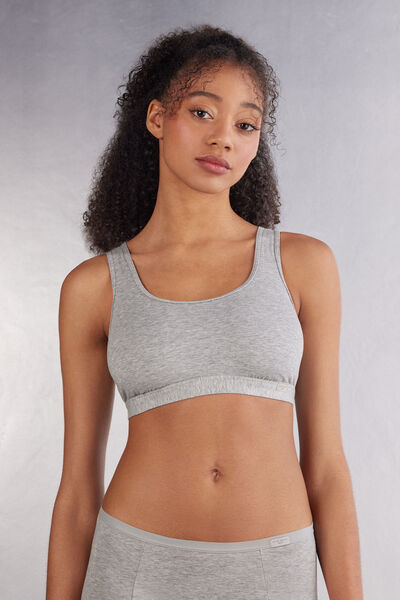 Intimissimi Brassiere in Cotone Donna Grigio Taglia L