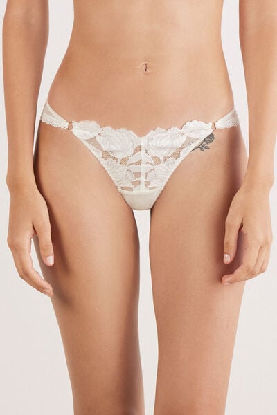 Intimissimi Brasileña Estilo Años 80 All About Flowers Mujer Marfil Tamaño S