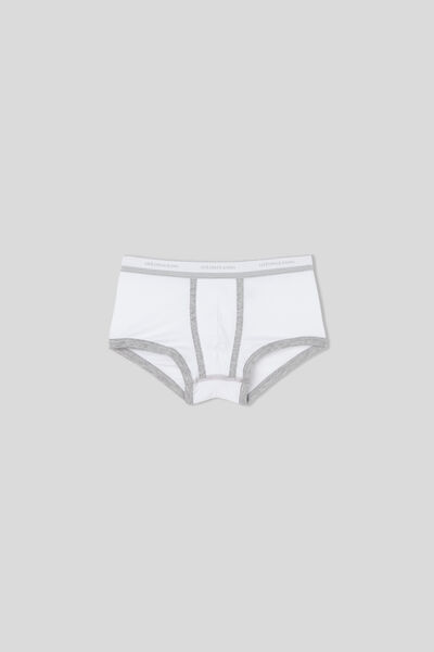 Intimissimi Bóxer de Algodón Superior con Logotipo para Niños Niño Blanco Tamaño 10-11