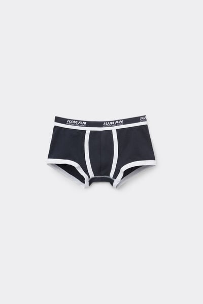 Intimissimi Bóxer de Algodón Superior con Logotipo para Niños Niño Azul Tamaño 12-13