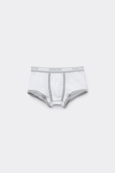 Intimissimi Bóxer de Algodón Superior con Logotipo para Niños Niño Blanco Tamaño 4-5