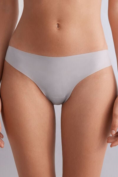 Intimissimi Brasileña sin costuras de microfibra Ultraligera Mujer Gris Claro Tamaño 40