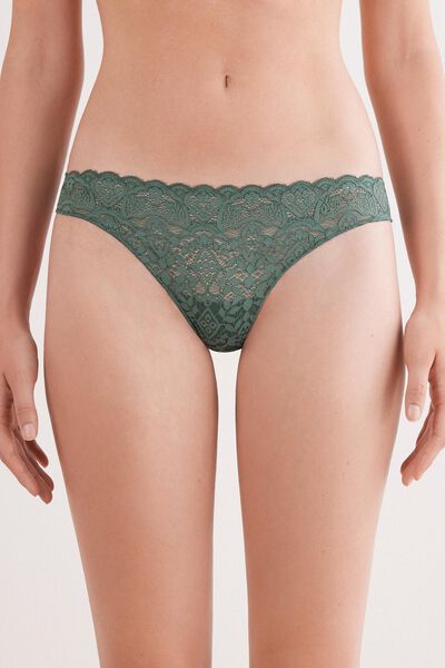 Intimissimi Braga brasileña de encaje y microfibra Mujer Verde Tamaño S
