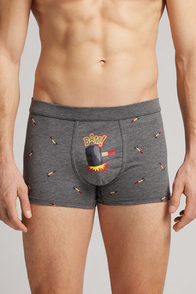 Intimissimi Boxer Martelli in Cotone Supima® Elasticizzato Uomo Grigio Taglia 6