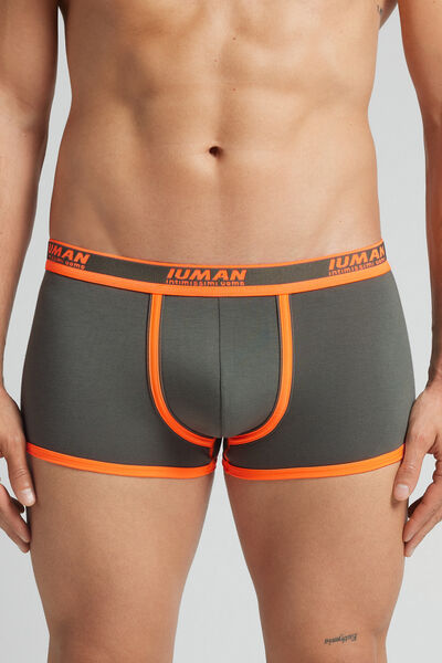 Intimissimi Bóxer de Algodón Superior con Logotipo Hombre Verde Tamaño 40